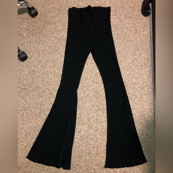 High Rise Ribbed Flare Legging - Picture 1 of 2